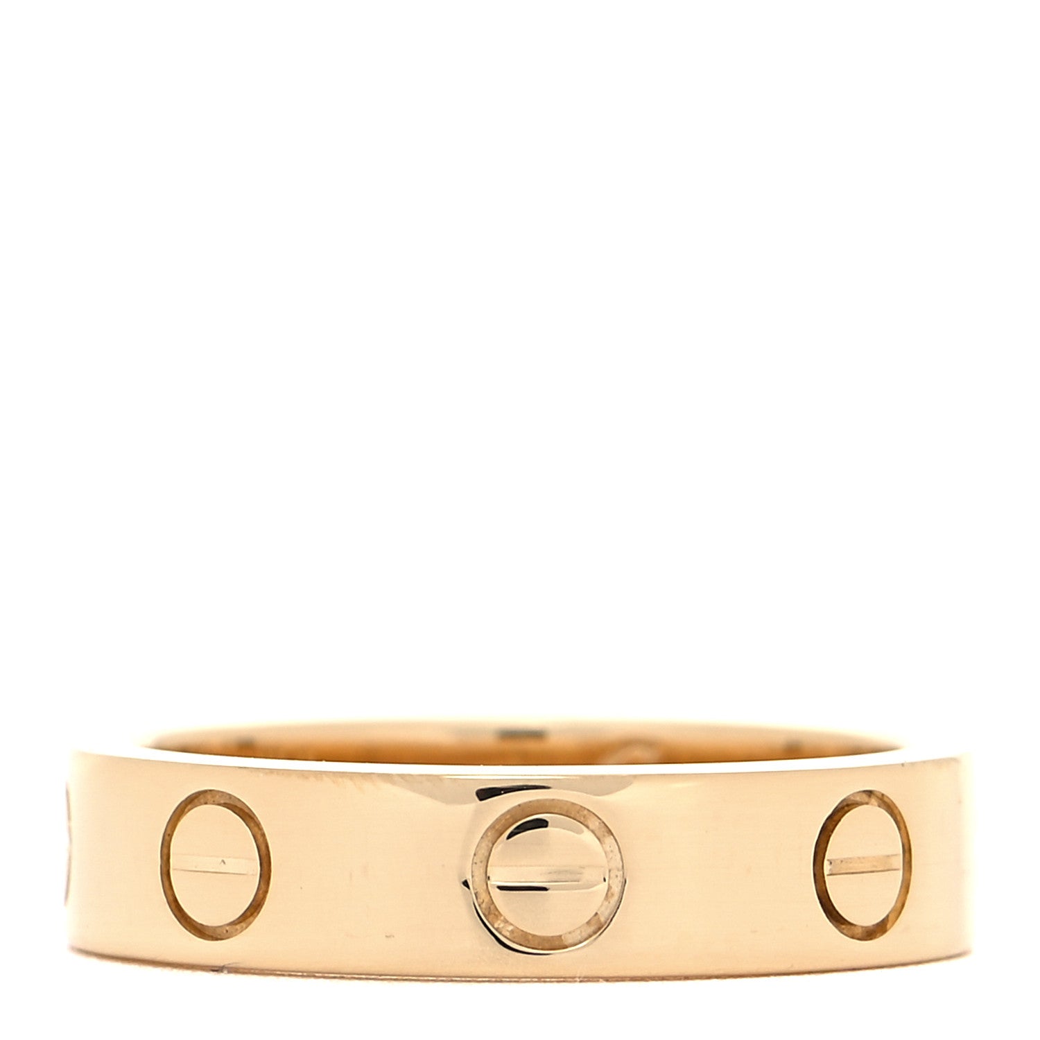 Cartier 18K Yellow Gold Diamond 4mm LOVE Wedding Band Ring 47 4 3 of 4