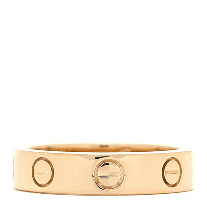 Cartier 18K Yellow Gold Diamond 4mm LOVE Wedding Band Ring 47 4 3 of 4