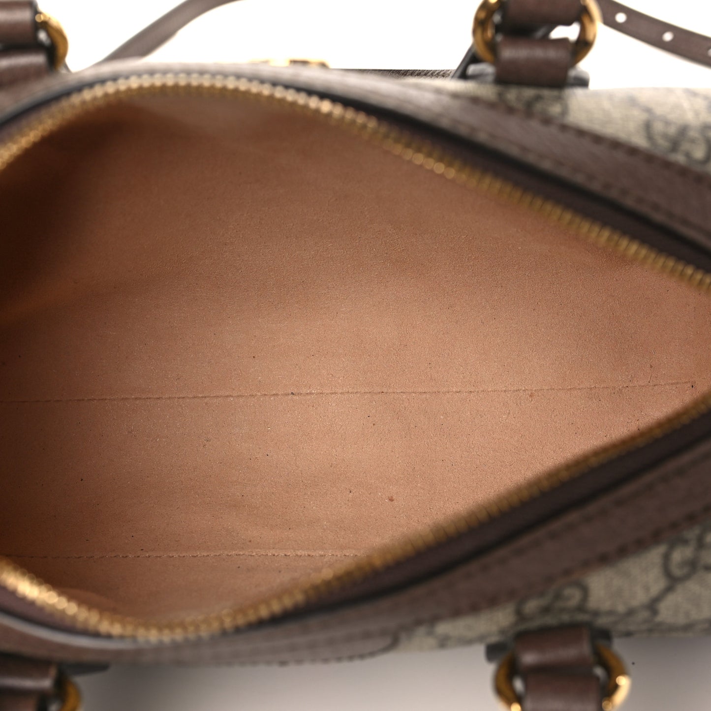 GG Supreme Monogram Web Small Ophidia Boston Bag Beige New Acero