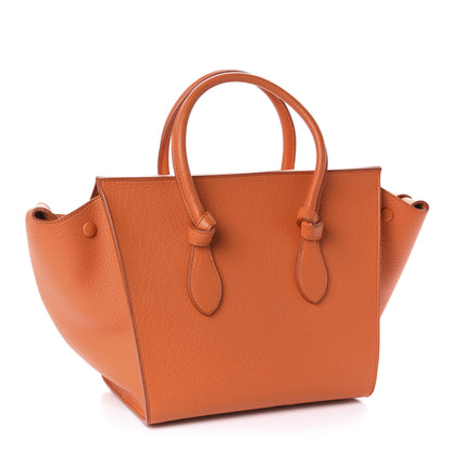 Celine Crisped Calfskin Mini Tie Knot Tote Burnt Orange 3 of 15