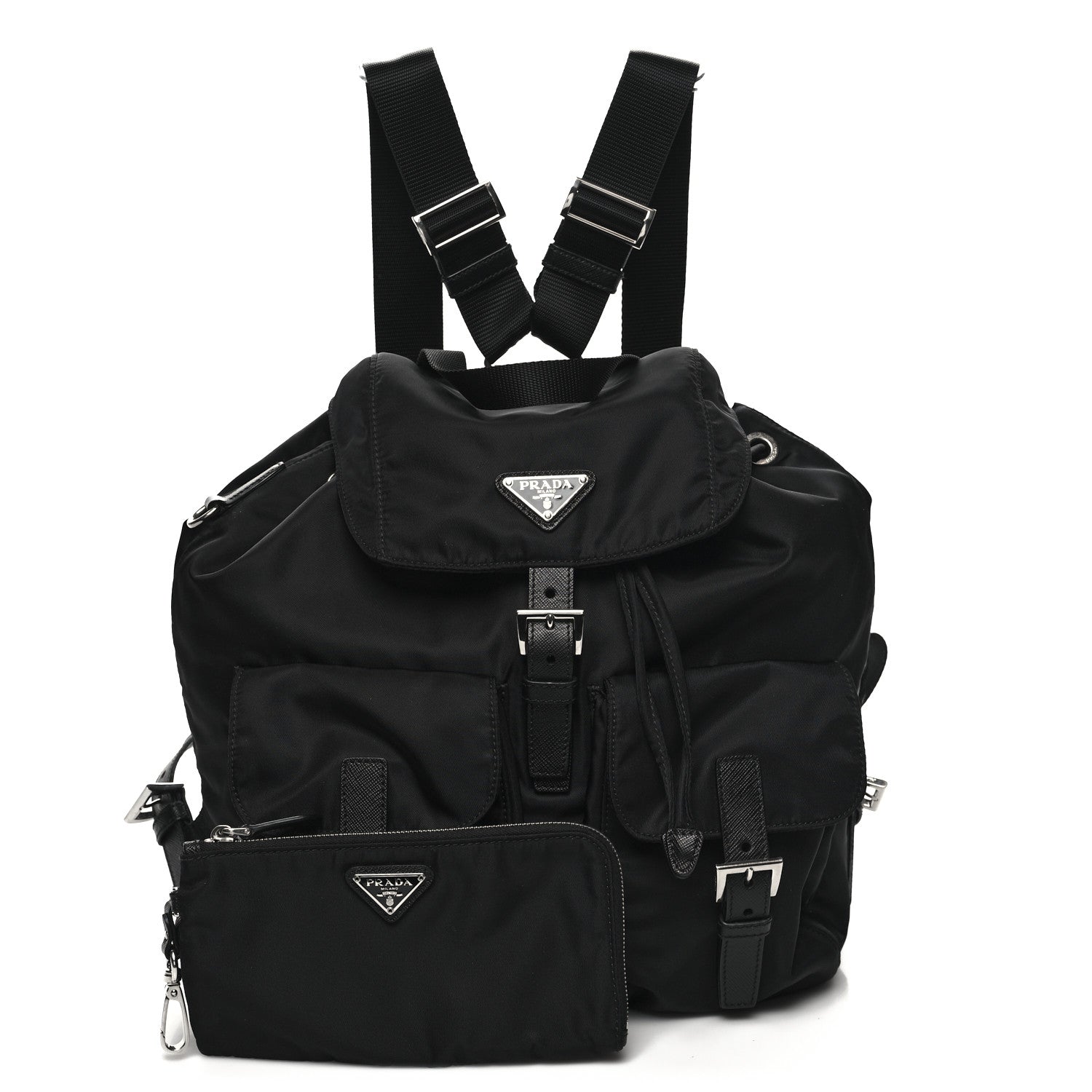 Prada Re-Nylon Saffiano Medium Backpack Black 1 of 11