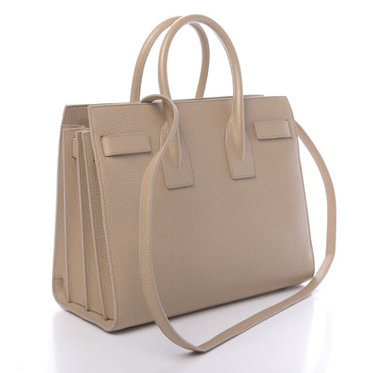 Saint Laurent Grained Calfskin Small Sac De Jour Dark Beige 3 of 11