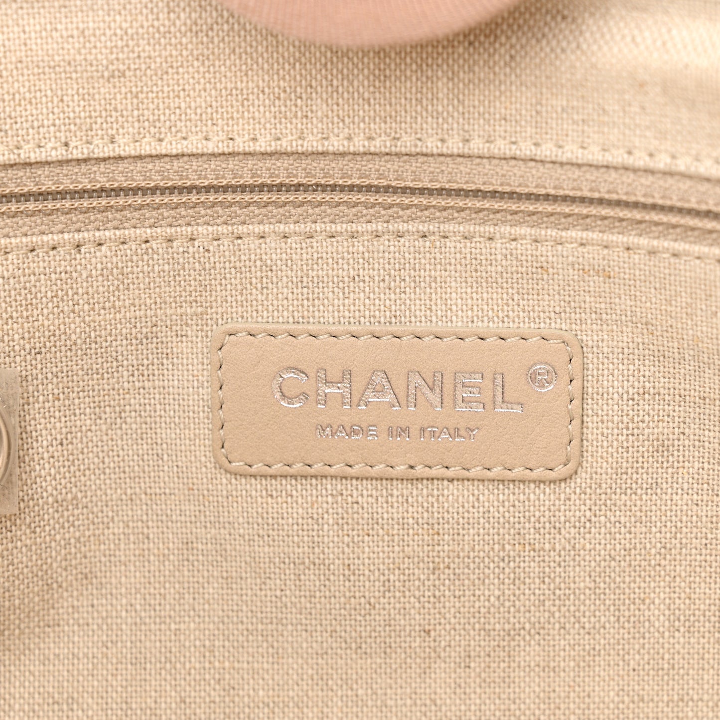 Mixed Fibers Small Deauville Tote Beige