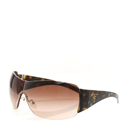 Prada Rimless Shield Sunglasses SPR 22M Tortoise 1 of 7