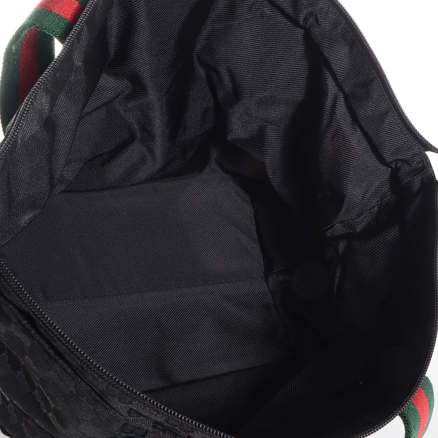 GG Monogram Medium Web Handle Bucket Tote Black