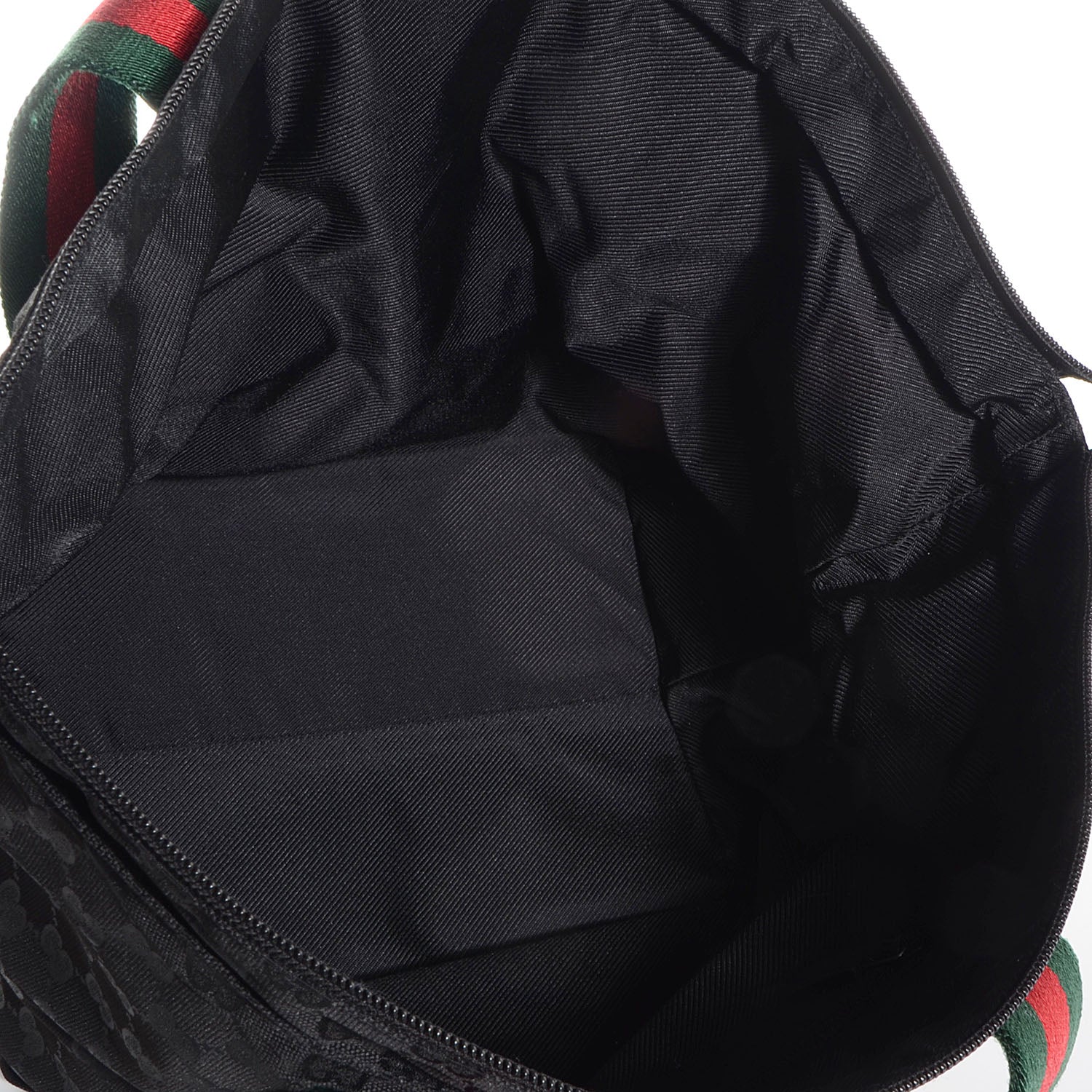 Gucci GG Monogram Medium Web Handle Bucket Tote Black 5 of 7