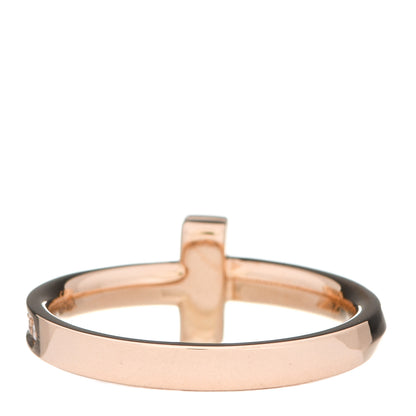 Tiffany 18K Rose Gold Diamond T T1 Ring 53 6.25 4 of 6