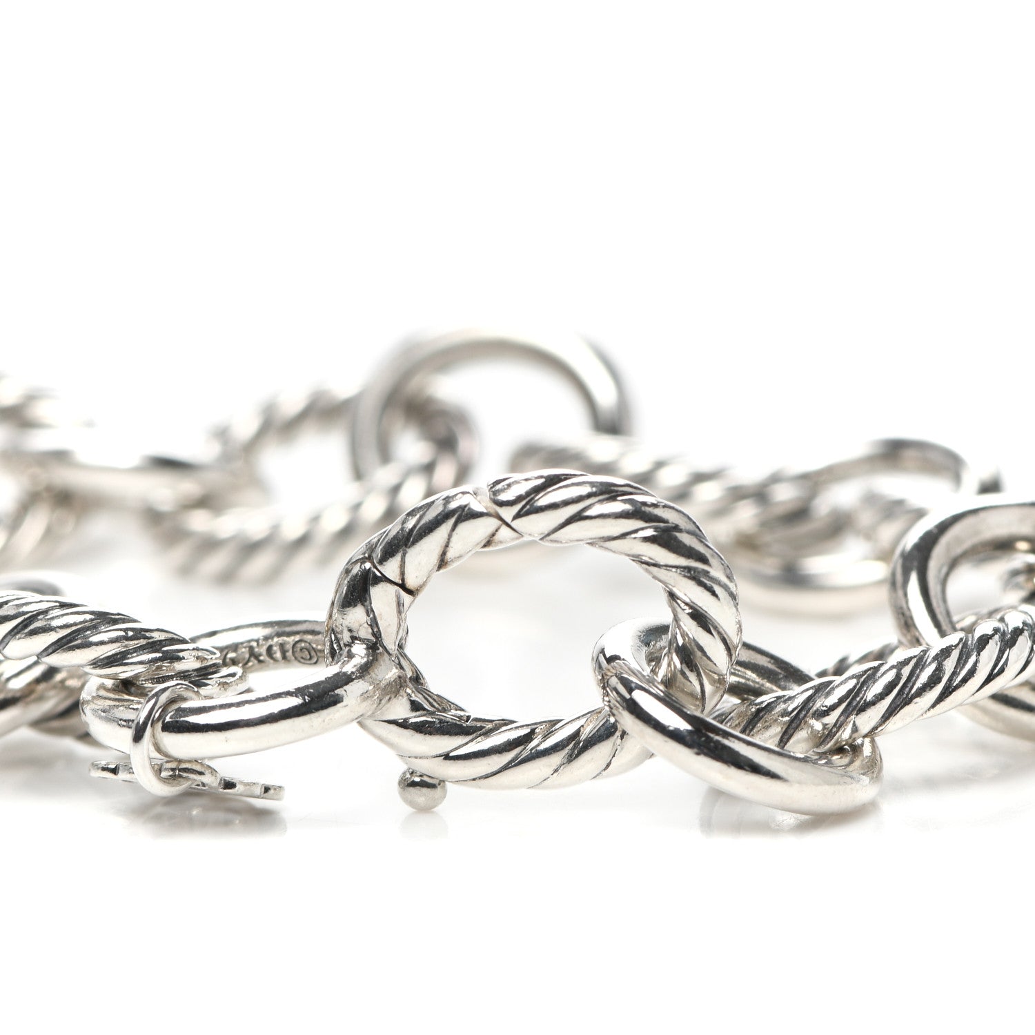 David Yurman Sterling Silver 12mm Large Oval Link Bracelet 4 of 6