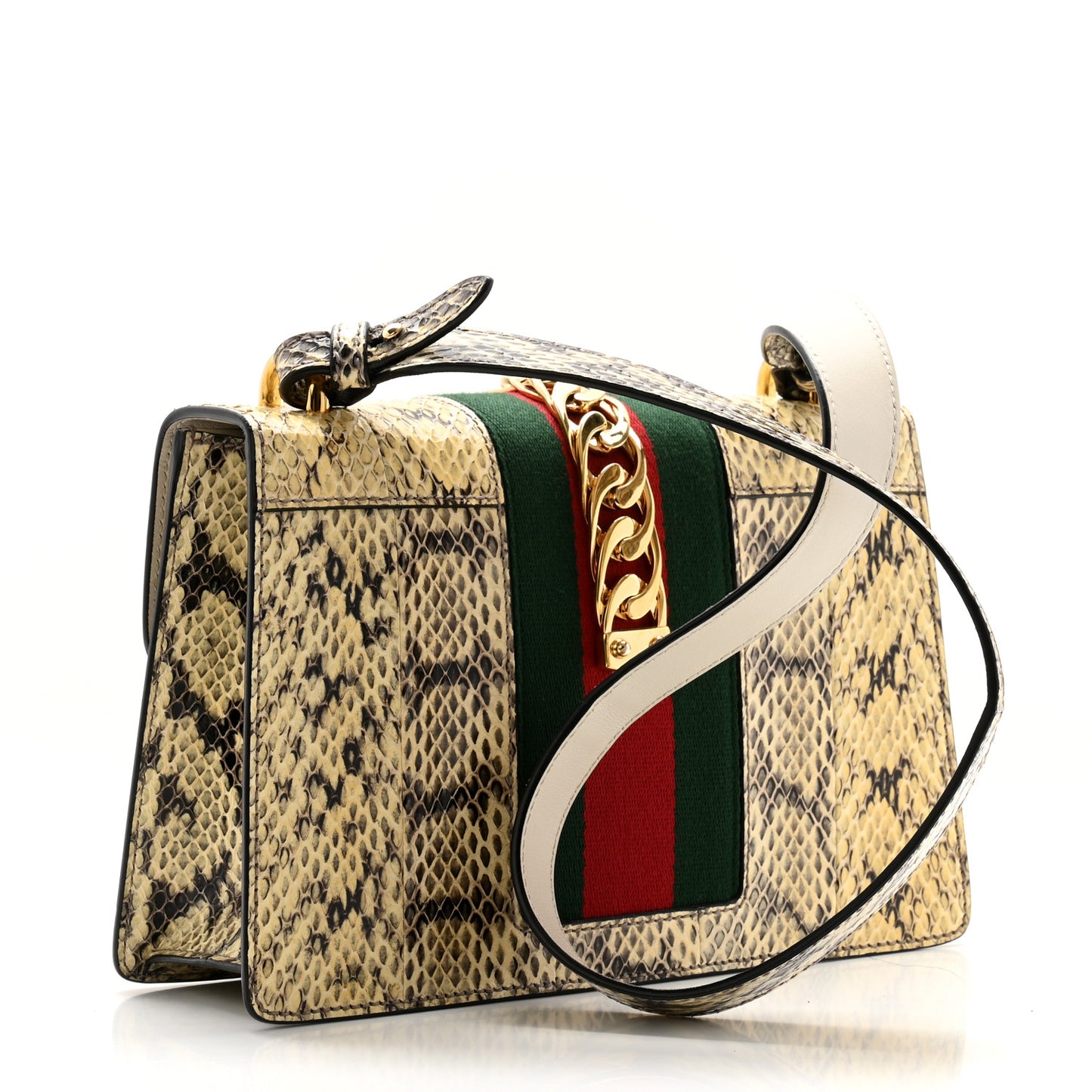 Snakeskin Small Sylvie Shoulder Bag Roccia