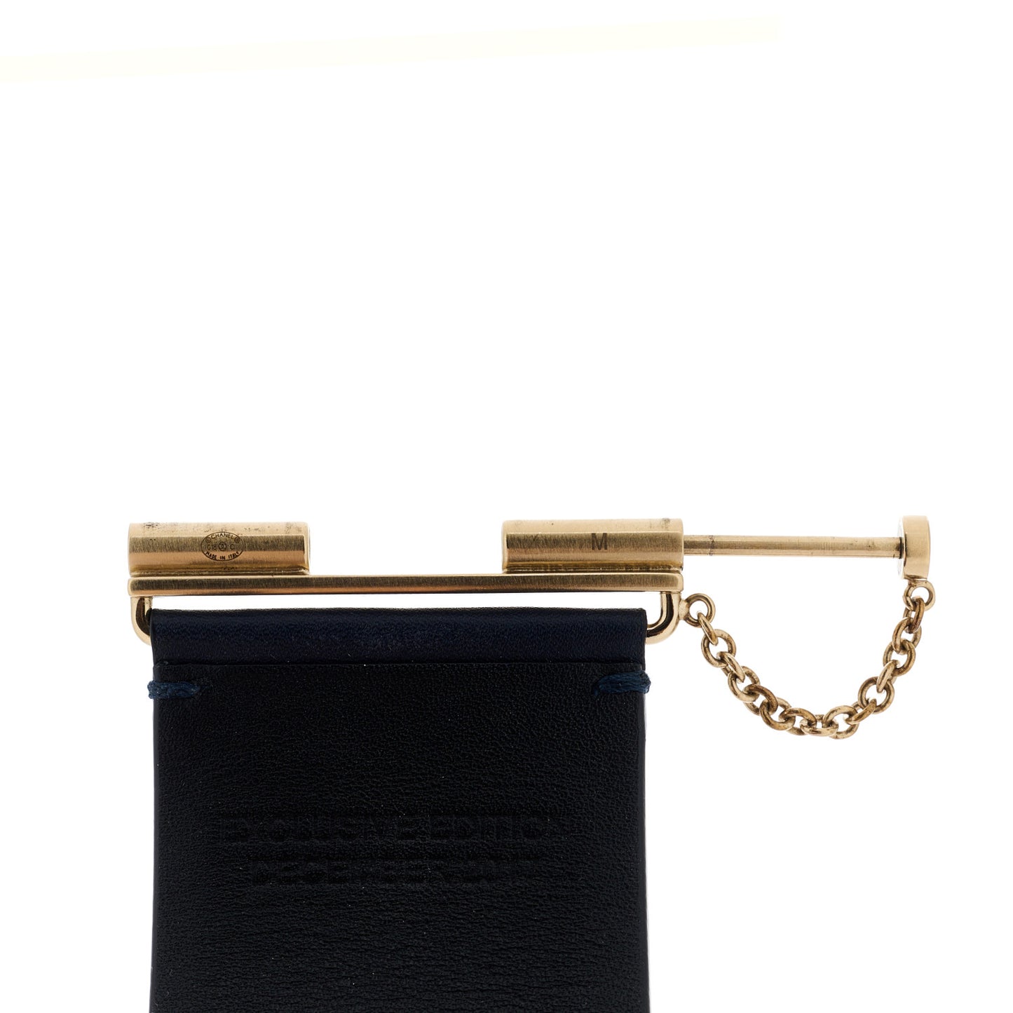 Calfskin CC Wide Cuff S Navy