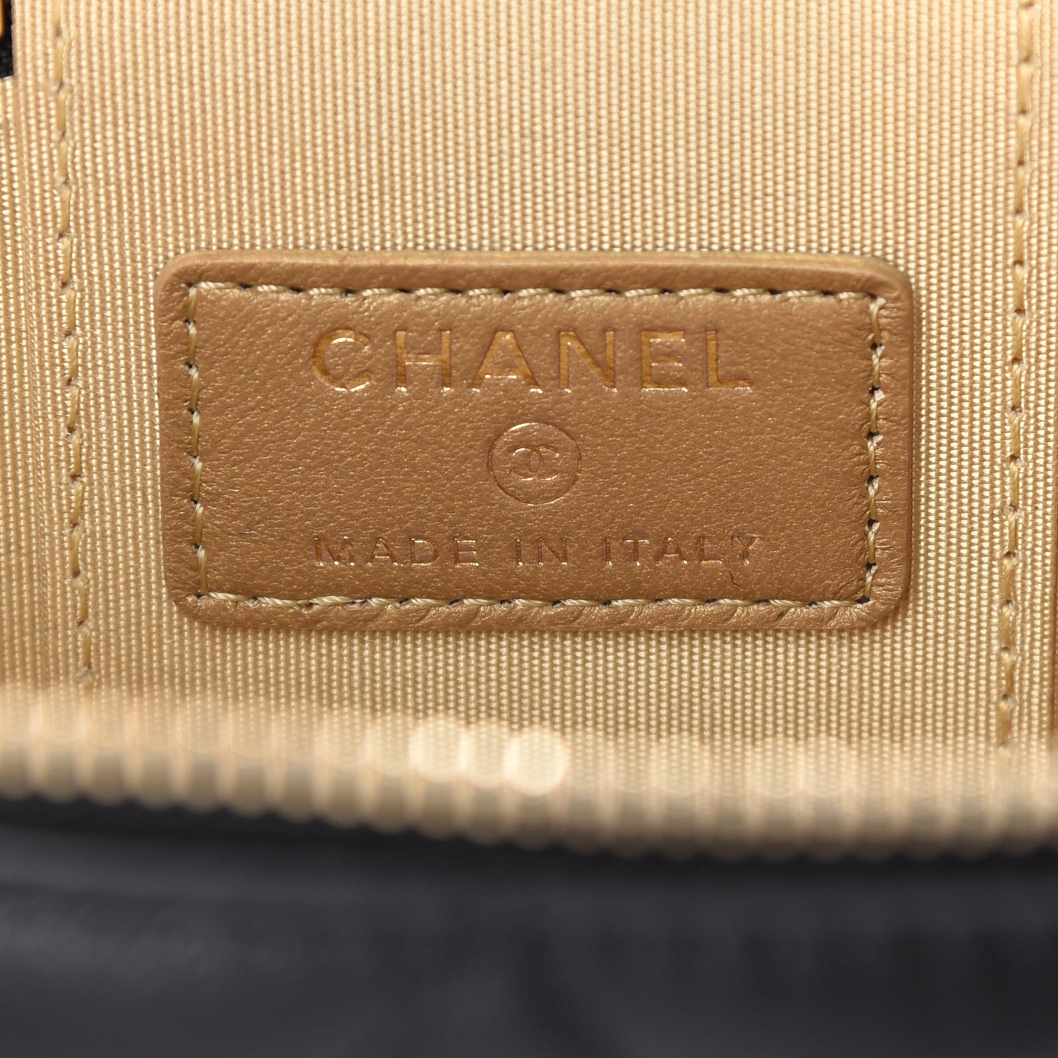 Chanel Lambskin Quilted Mini Pearl Crush Vanity Case With Chain Black 6 of 9