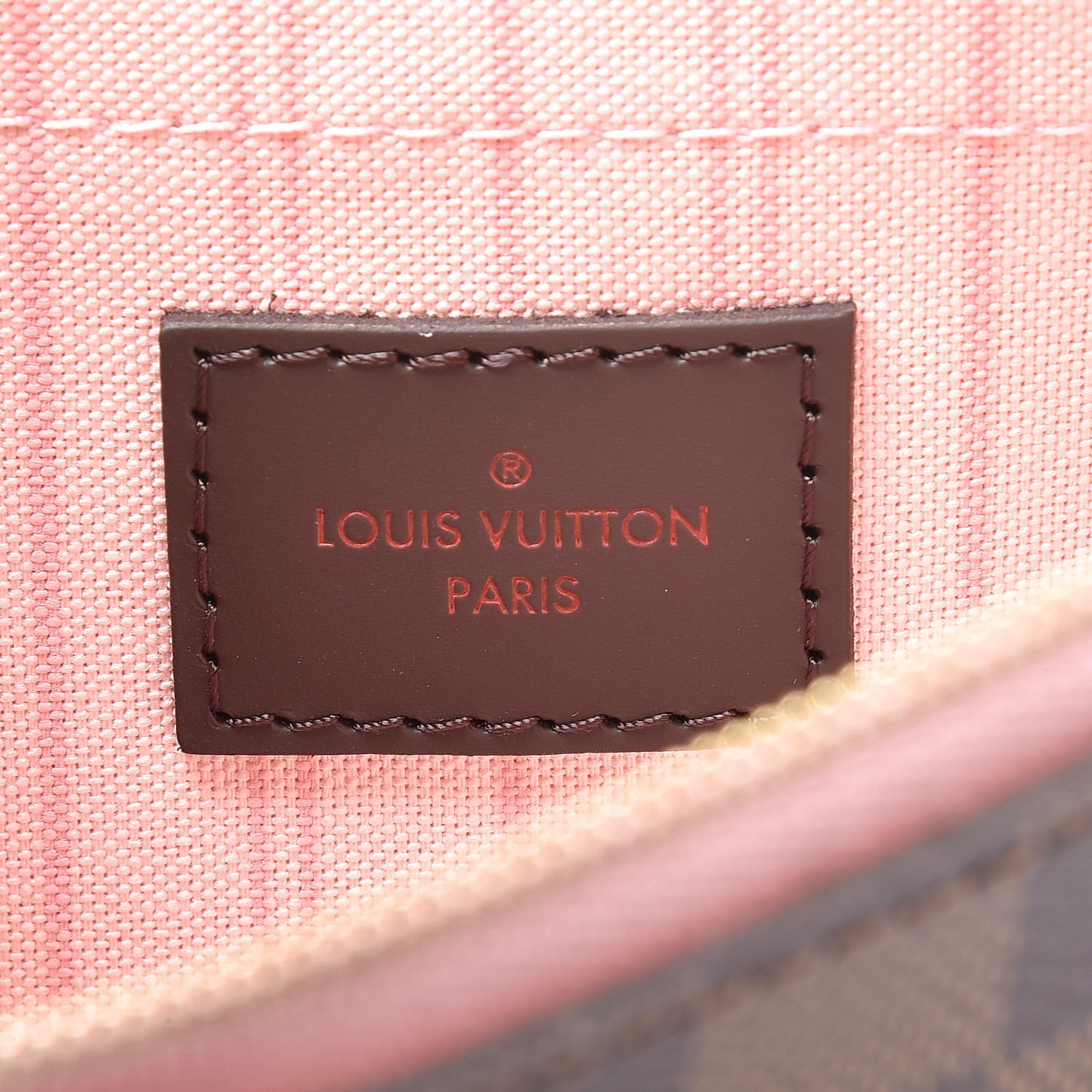 Damier Ebene Neverfull MM GM Pochette Rose Ballerine