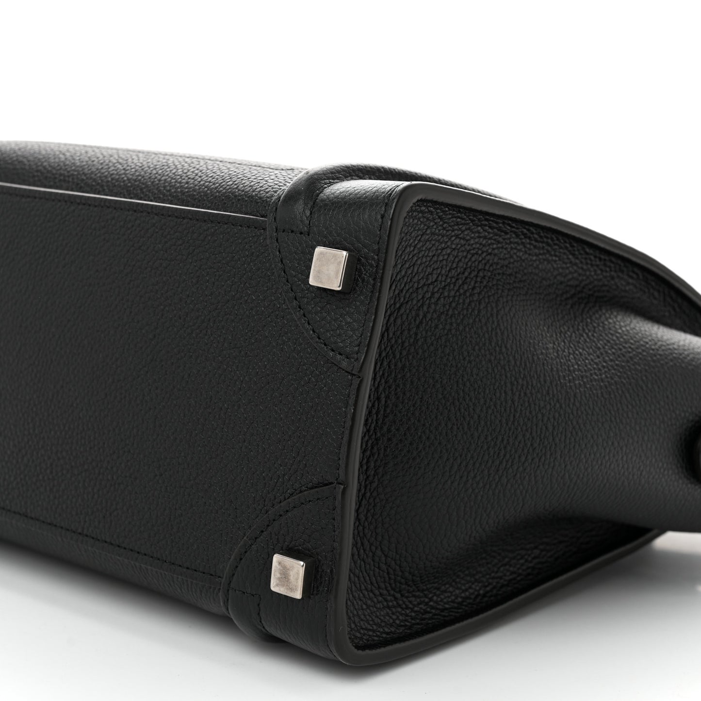 Drummed Calfskin Micro Luggage Black