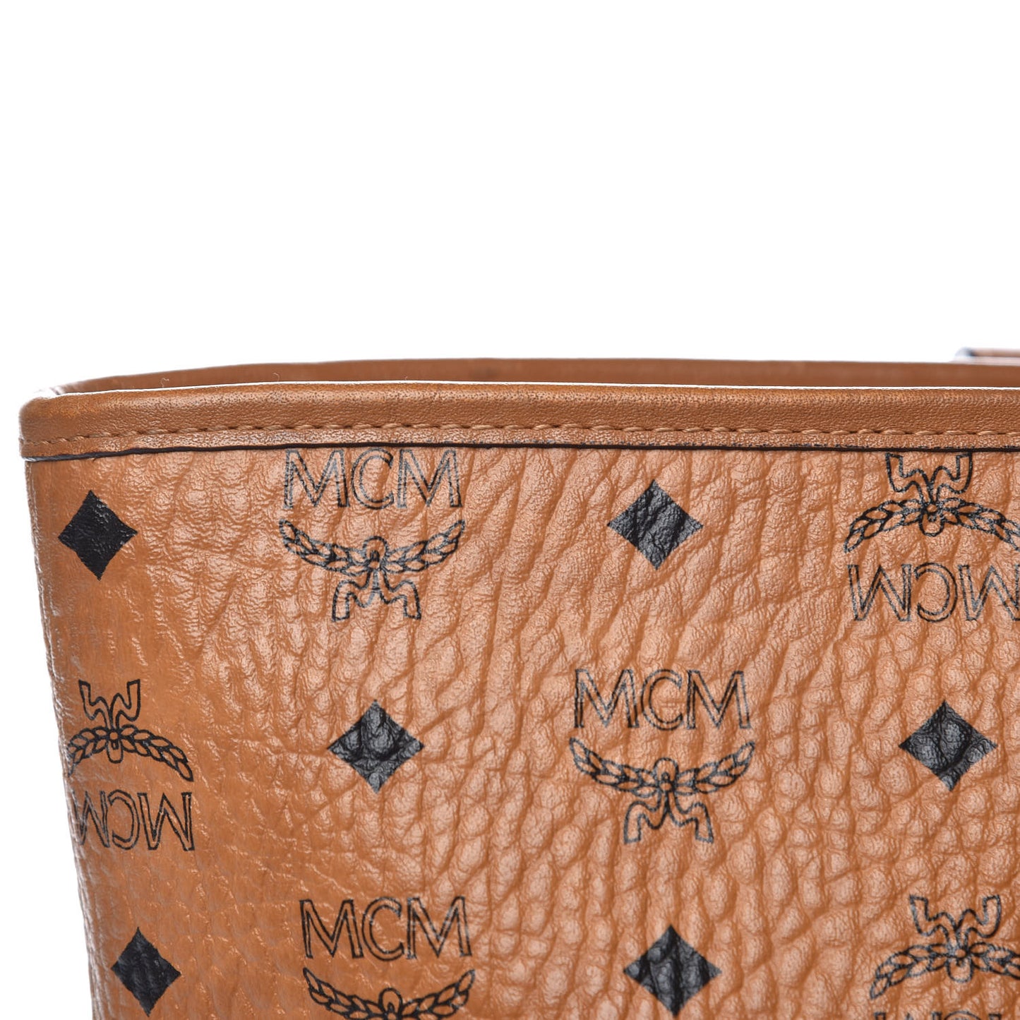 Visetos Medium Anya Essential Victory Patch Shopper Tote Cognac