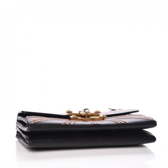 Gucci Calfskin Crystal Embellished Future Shoulder Bag Black 5 of 8