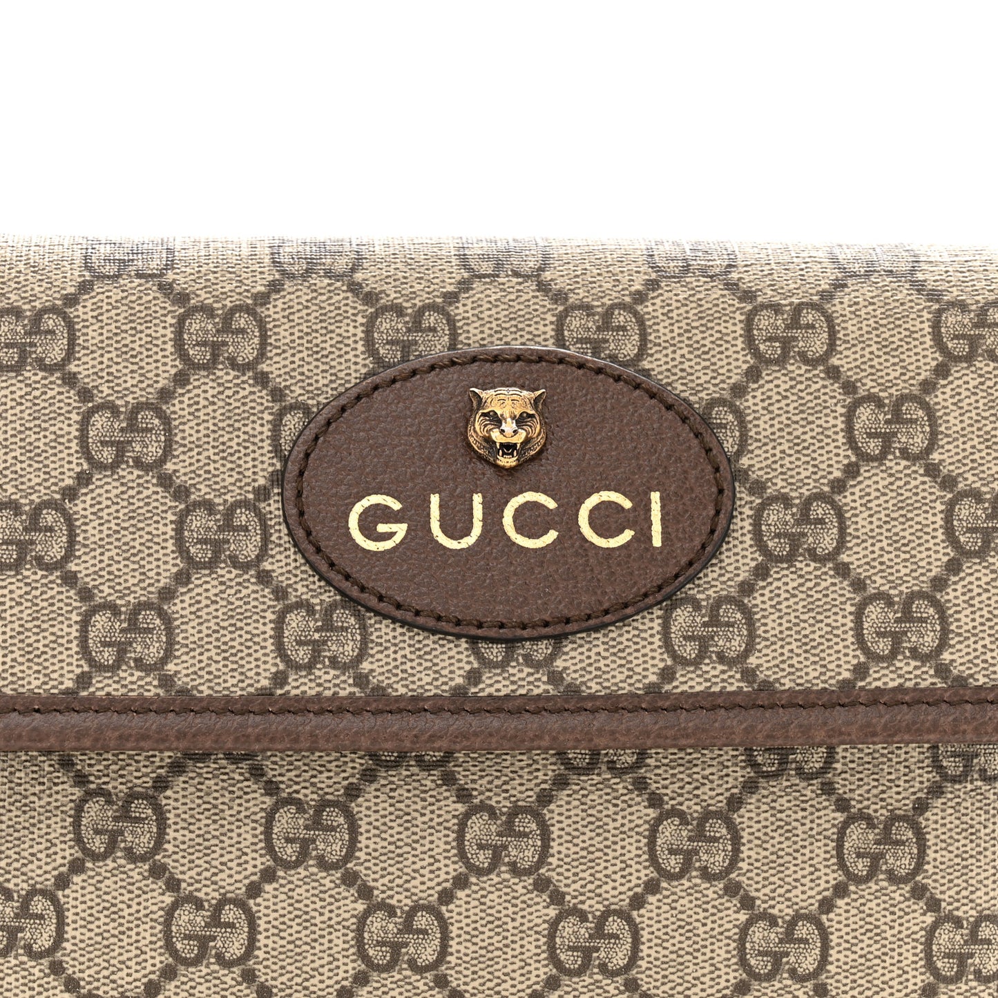 GG Supreme Monogram Neo Vintage Web Belt Bag Brown