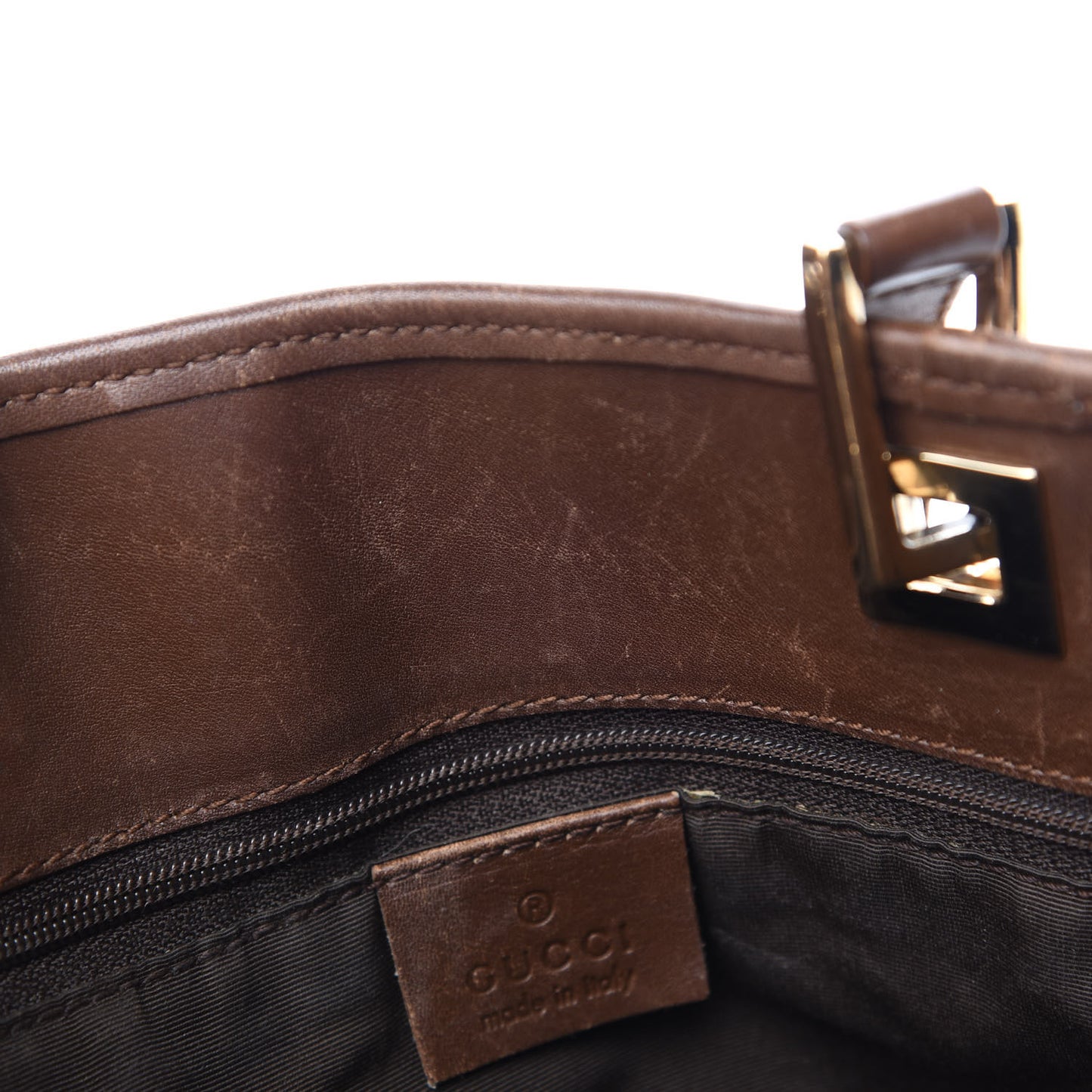 Monogram Small Bucket Tote Brown