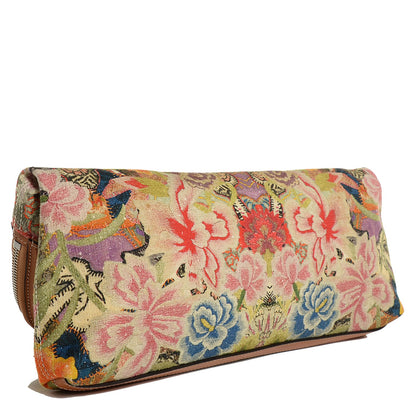 Alexander McQueen Printed Canvas Floral Patchwork Padlock Skull Clutch 3 of 7