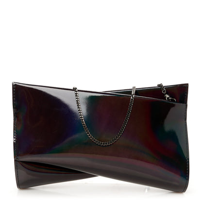 Christian Louboutin Patent Psychic Loubitwist Clutch Black 1 of 10