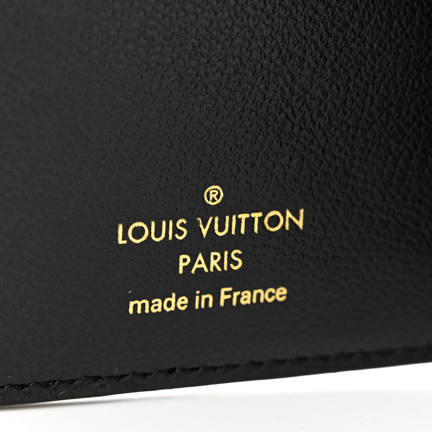 Lambskin Embossed Monogram Lou Coussin Wallet Black