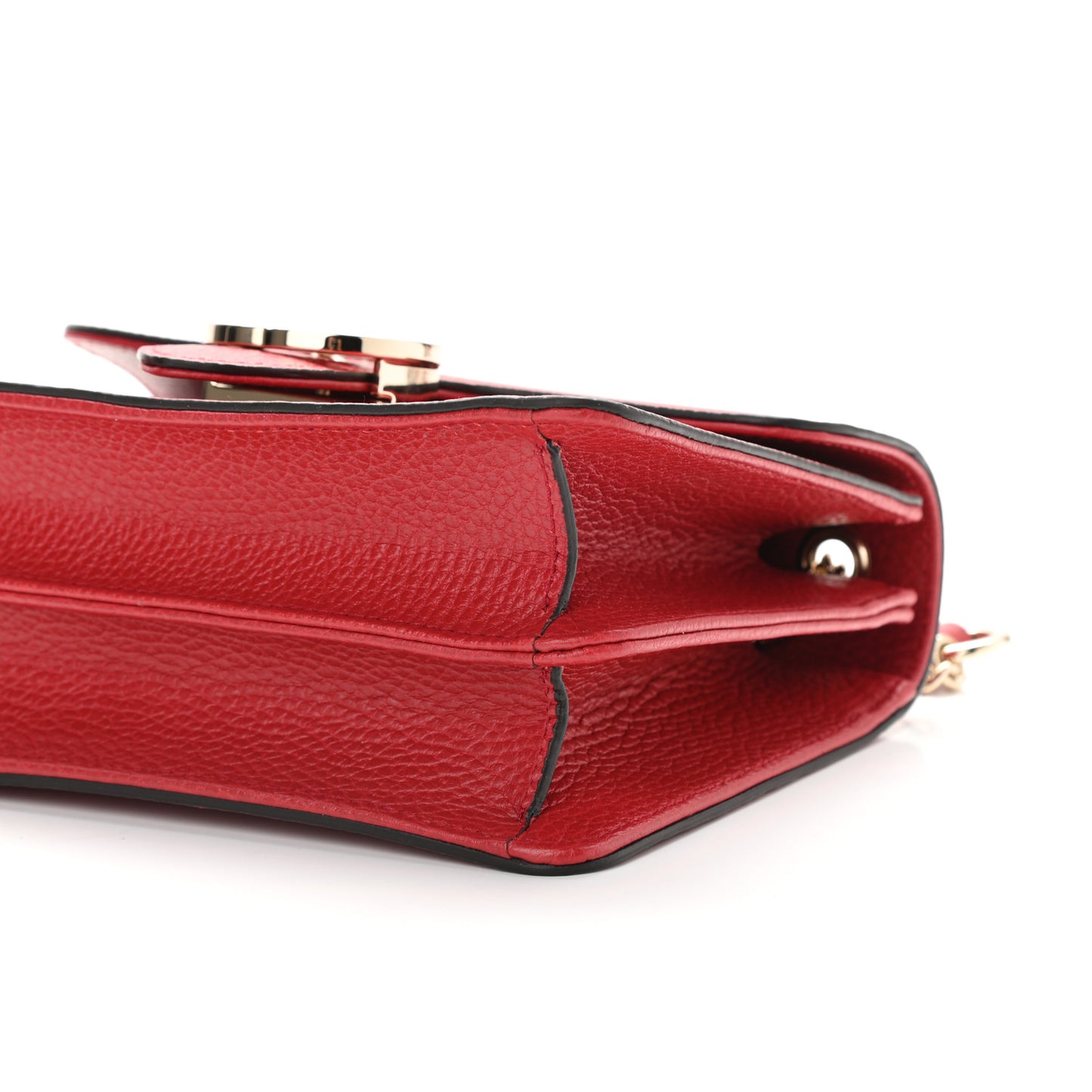 Dollar Calfskin Small Interlocking G Shoulder Bag Red
