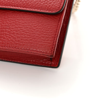 Gucci Dollar Calfskin Interlocking G Chain Wallet Red 11 of 13