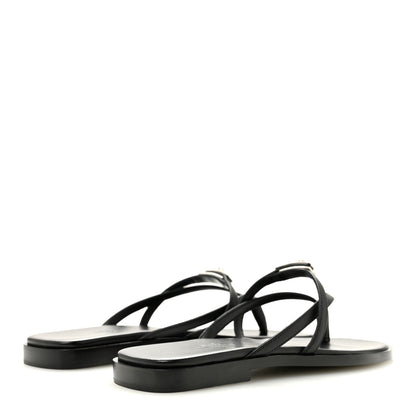 Hermes Calfskin Miss Sandals 36 Black 5 of 9