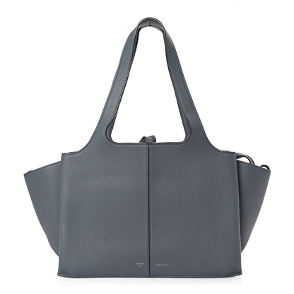Celine Baby Grained Calfskin Medium Tri-Fold Bag Grey 1 of 9