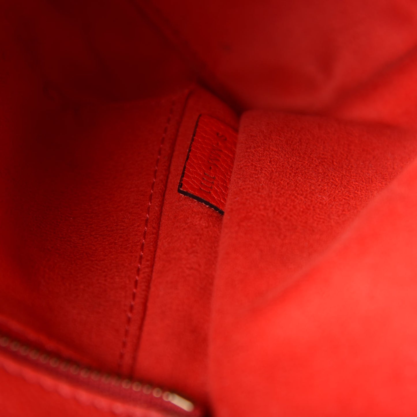 Drummed Calfskin Nano Luggage Coquelicot