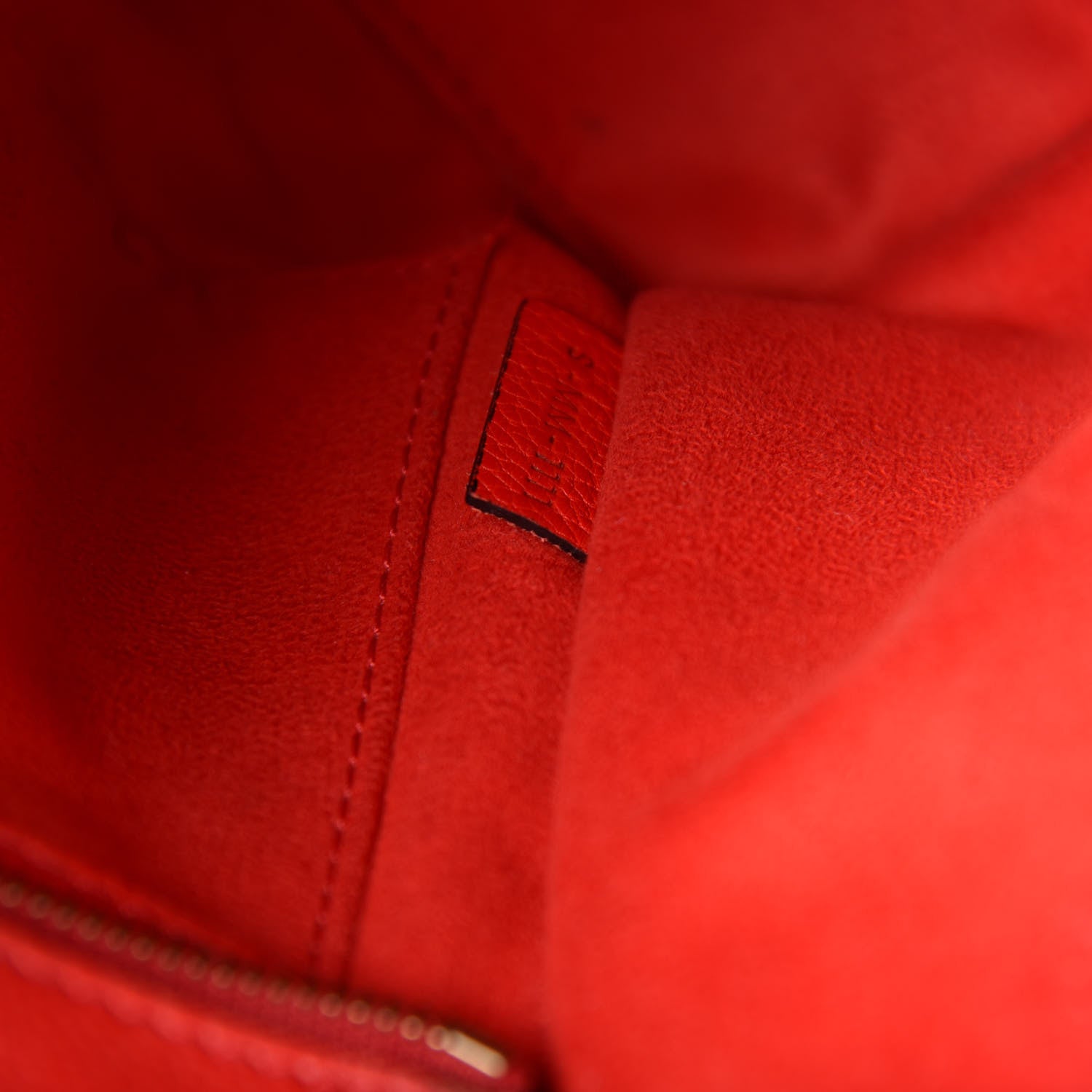 Celine Drummed Calfskin Nano Luggage Coquelicot 9 of 16