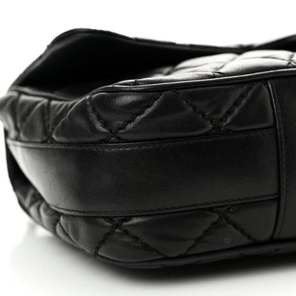 Chanel Lambskin Quilted Jumbo Easy Carry Flap Black 9 of 17