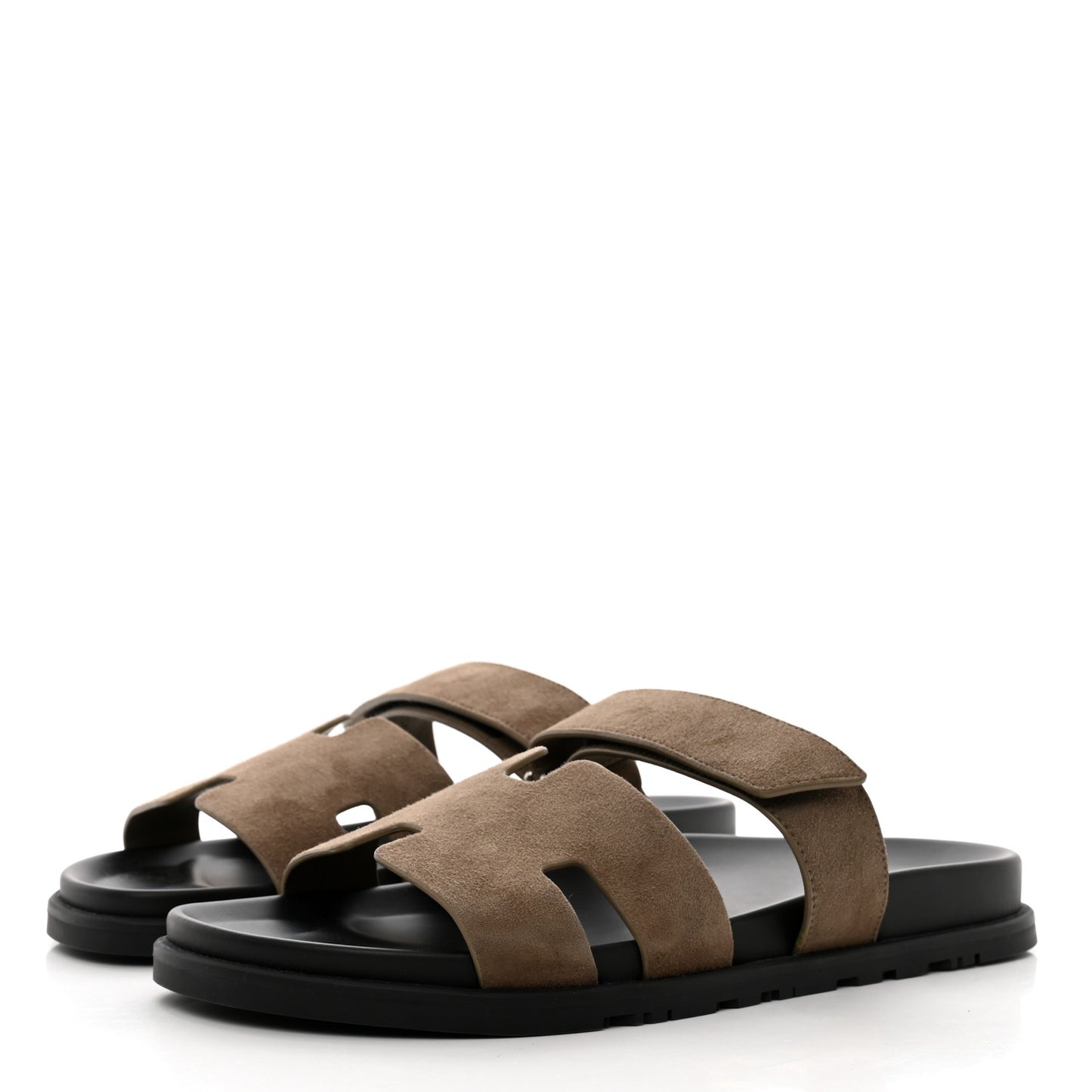 Suede Goatskin Mens Chypre Sandals 44 Etoupe