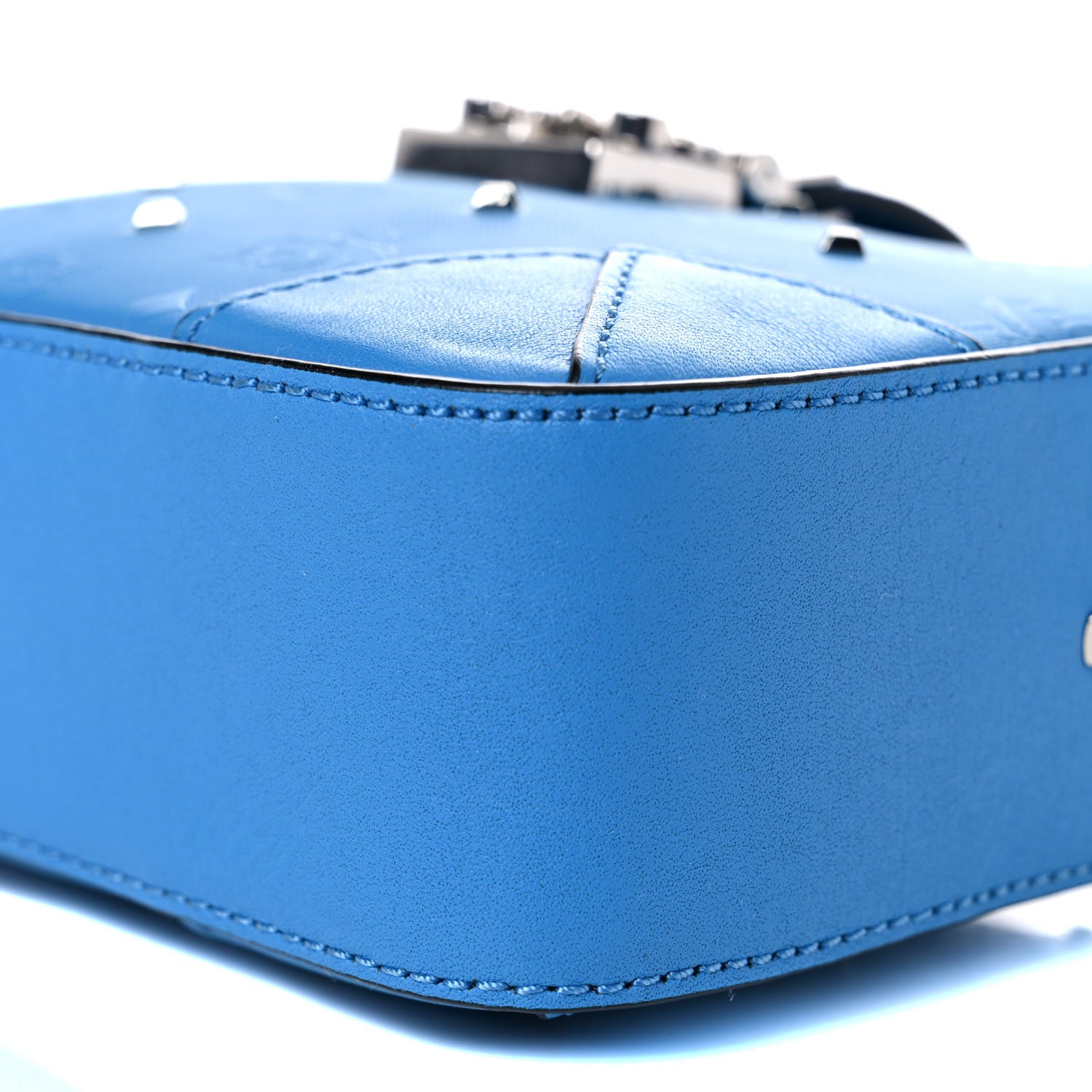 MCM Odeon Claudia Studs Crossbody Bag Blue 6 of 9