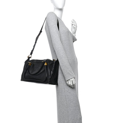 Chloe Natural Shiny Calfskin Large Paraty 24 Bag Black 2 of 13