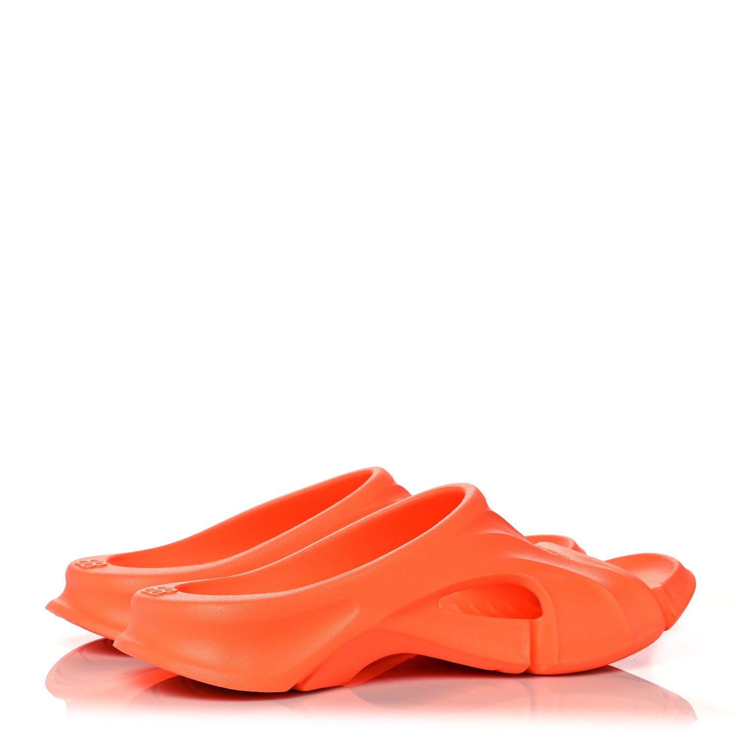 Balenciaga Rubber Womens Mold Slide Sandals 40 Fluo Orange 4 of 7