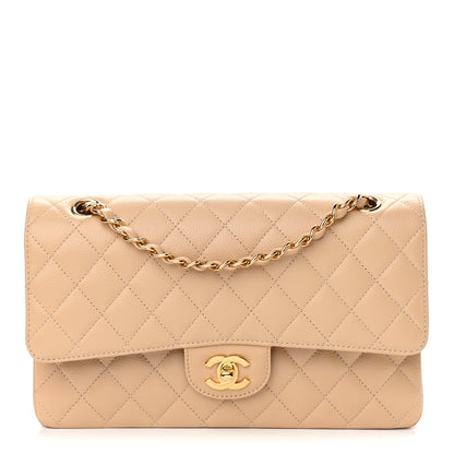 Chanel Caviar Quilted Medium Double Flap Beige 1 of 10