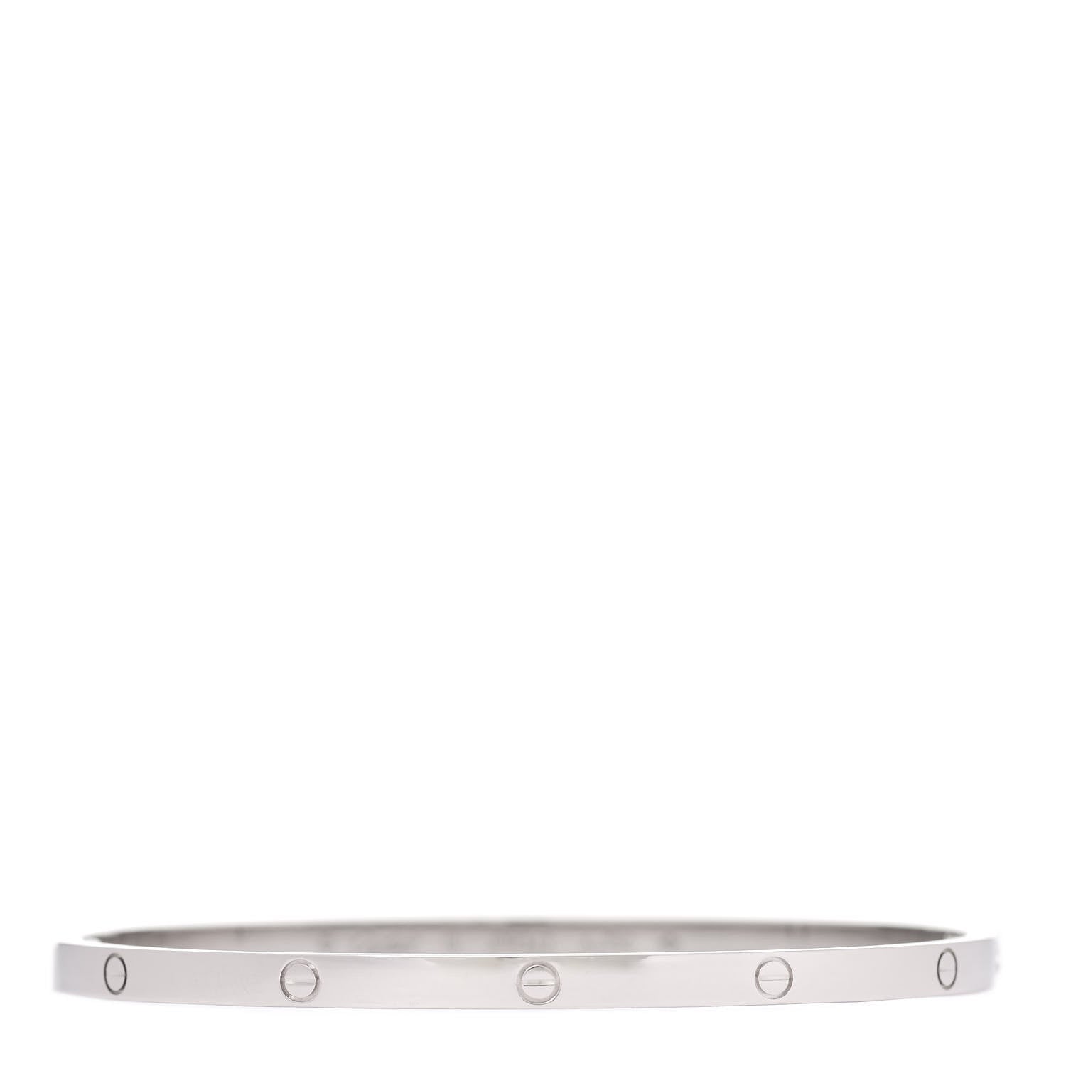 Cartier 18K White Gold Small LOVE Bracelet 19 1 of 6