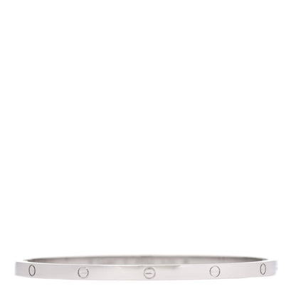 Cartier 18K White Gold Small LOVE Bracelet 19 1 of 6