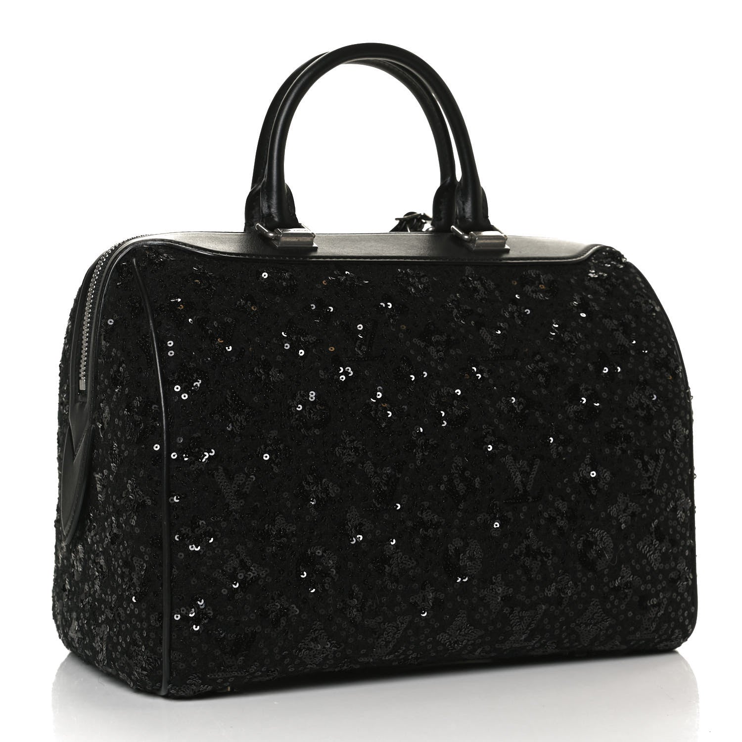 Louis Vuitton Sequin Monogram Sunshine Express Speedy Black 3 of 12