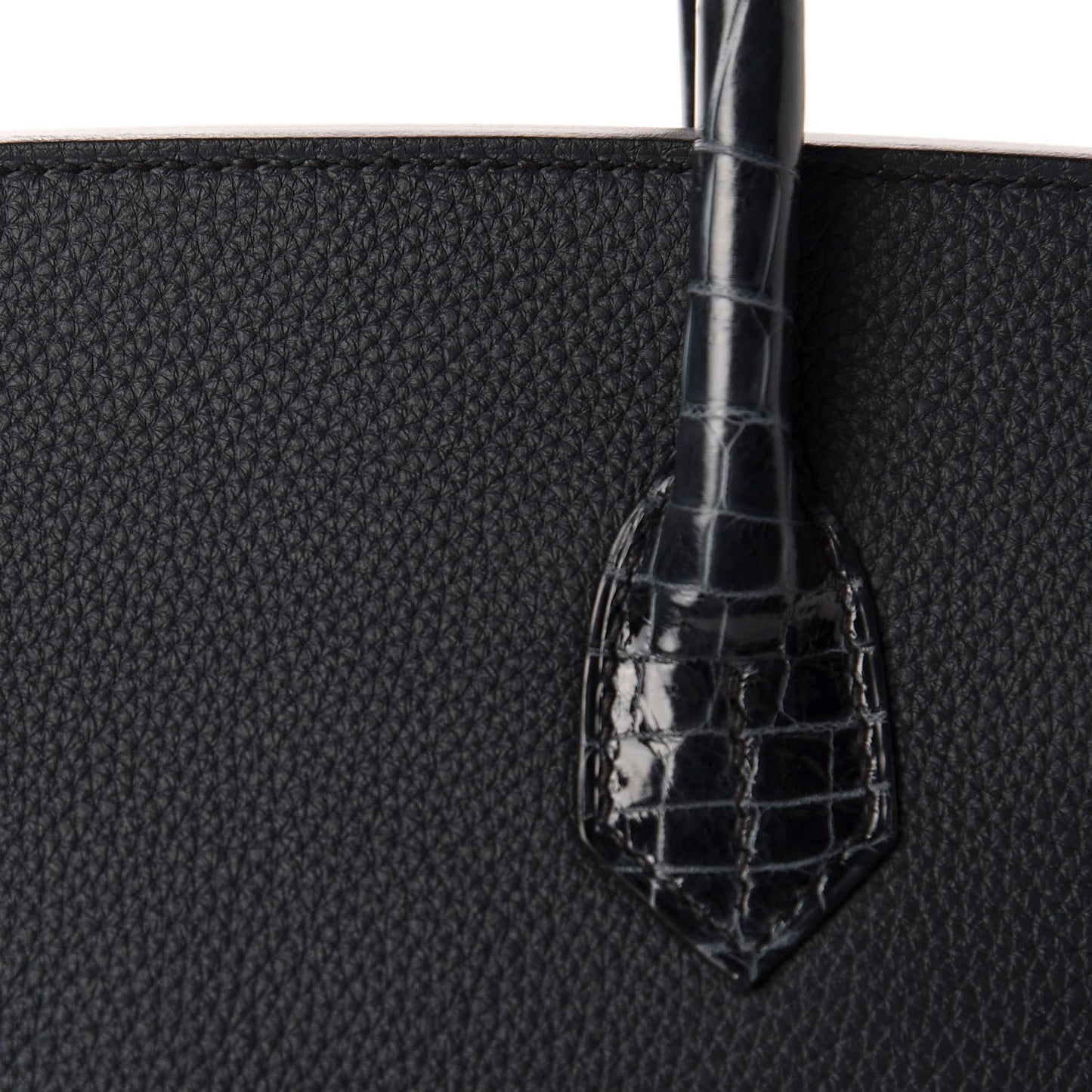 Togo Shiny Niloticus Crocodile Birkin Touch 30 Vert Rousseau
