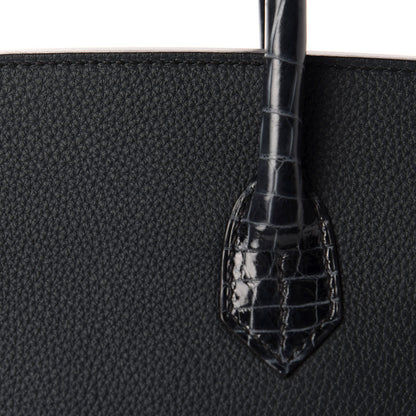 Hermes Togo Shiny Niloticus Crocodile Birkin Touch 30 Vert Rousseau 22 of 36