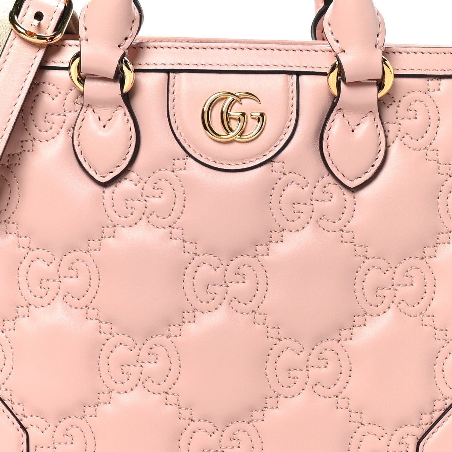 Gucci Calfskin GG Matelasse Mini Top Handle Bag Perfect Pink 8 of 11