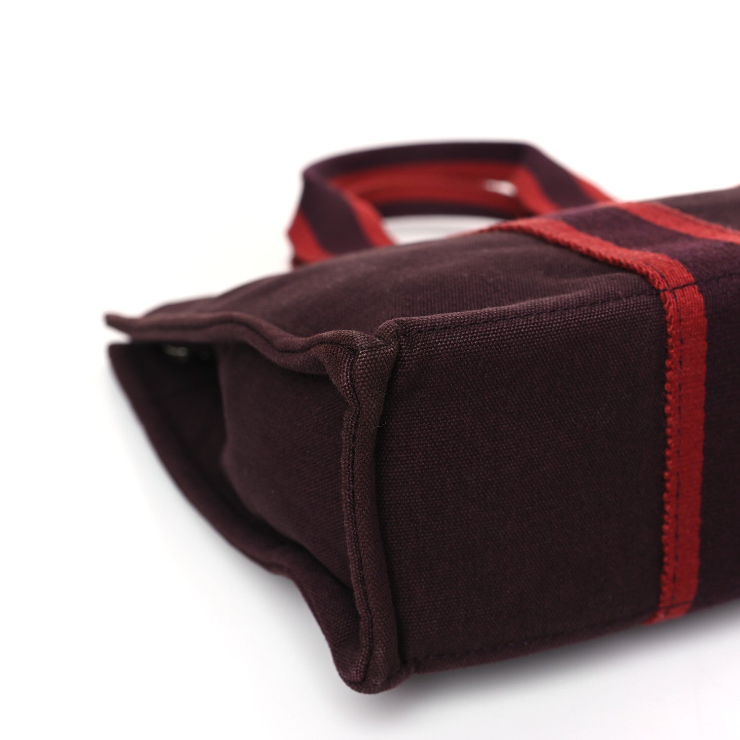Hermes Canvas Herline PM Tote Rouge H 7 of 8