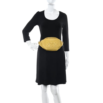 Chanel Caviar Quilted Filigree Waist Bag Yellow 2 of 12
