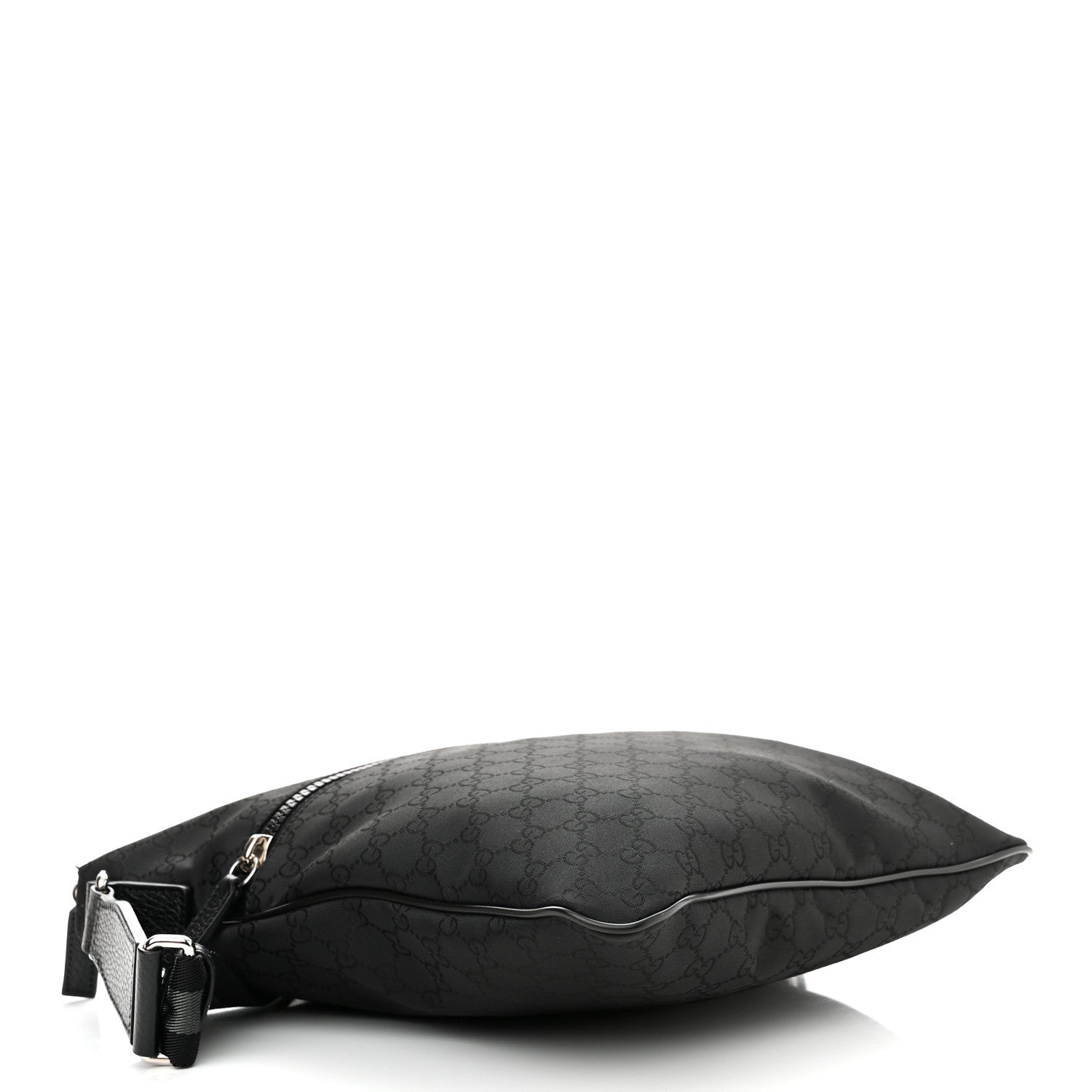 Gucci Nylon Monogram Medium Flat Messenger Bag Black 3 of 10