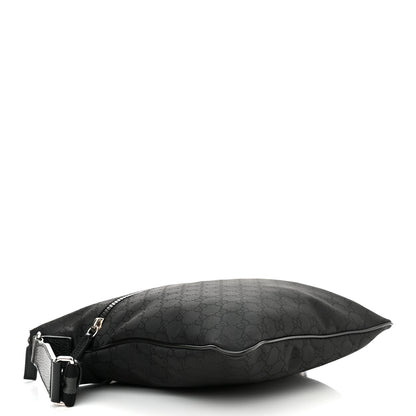 Gucci Nylon Monogram Medium Flat Messenger Bag Black 3 of 10