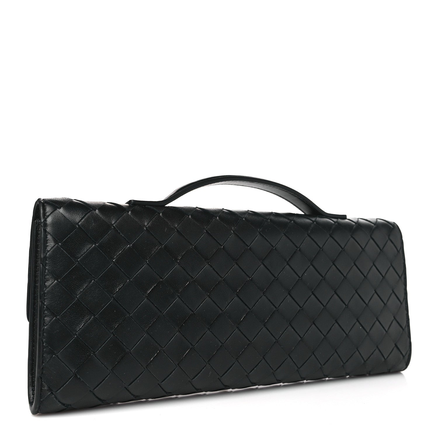 Bottega Veneta Nappa Intrecciato Long Andiamo Top Handle Clutch Black 3 of 6