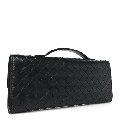 Bottega Veneta Nappa Intrecciato Long Andiamo Top Handle Clutch Black 3 of 6