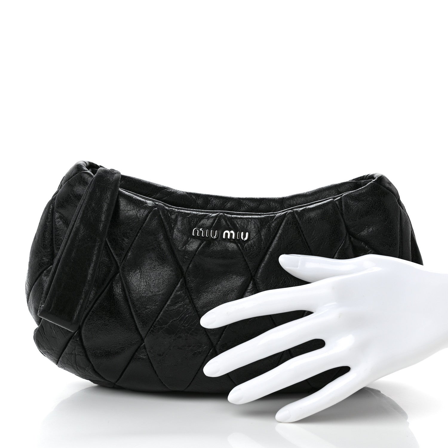 Miu Miu Matelasse Lux Wristlet Clutch Black 2 of 9