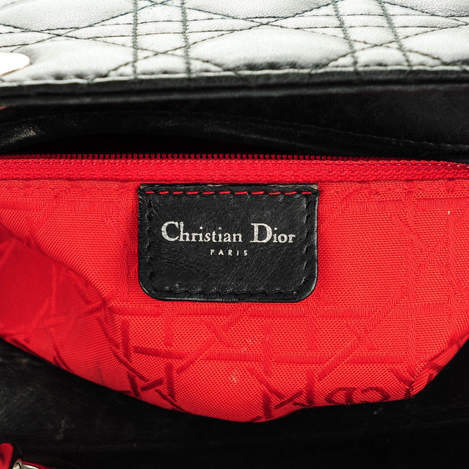 Christian Dior Lambskin Cannage Large Lady Dior Black 6 of 8